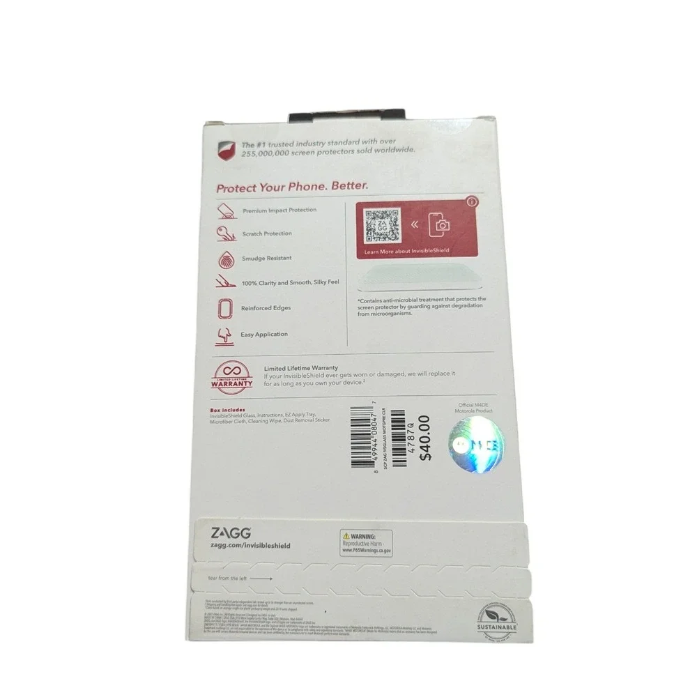 Z5N ZAGG Invisibleshield Glass Screen Protector‎ for Motorola G Pure (Only)